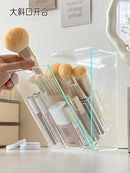 Axyaa Acrylic Makeup Brush Holder & Organizer for Cosmetics, Pencils, Lipsticks - Clear Storage Box