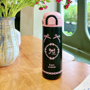 Axyaa Kawaii Stainless Steel Coffee Thermos Cup Insulated Tumbler with Straw & Handle