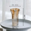 Axyaa Pink Glass Flower Vase: Chic Home Decor, High-End Living Room Ornament
