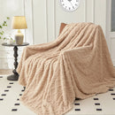 Axyaa Luxe Fleece Blanket: Ultra-Soft Plush Bed Couch Throw Cozy Flannel Air-Conditioning Blanket