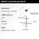 Axyaa Tube Chandeliers Light - Indoor Art Linear Pendant Lights for Home Decoration