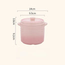 Axyaa Ceramic Soup Cup with Lid, Small Stew Pot for Steaming Eggs and Roasting, Waterproof
