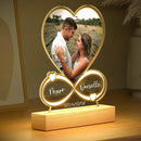 Axyaa Personalized Photo Love Frame Acrylic Plaque Anniversary Valentine's Day Gift