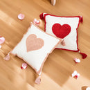 Axyaa Pink Circle Velvet Heart Jacquard Pillowcase 45x45 - Home Sofa Decoration