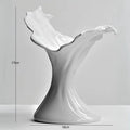 Axyaa White Ceramic Vase: Elegant Living Room Decor & Creative Home Art
