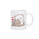 Axyaa Kawaii Panda Bear Mocha Cat Christmas Mug Mugs Set Original Drinkware