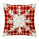 Axyaa Festive Christmas Cushion Cover Set: Snowman, Tree, Santa & Deer Patterns for Sofa