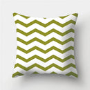 Axyaa Army Green Geometry Print Cushion Cover - Sofa Decor Pillowcase