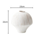 Axyaa Minimalist Ceramic Vase with Artificial Flowers Room Decor Aesthetic Display