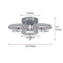 Axyaa Crystal Ceiling Chandelier: Modern Pendant Light for Living Room, Dining, Bedroom.