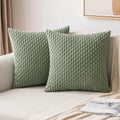 Axyaa Grey Corduroy Striped Throw Pillow Covers 20x20 Inch for Couch Sofa