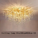 Axyaa Luxury Crystal LED Chandelier for Home Decor Lighting