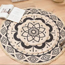 Axyaa Moroccan Cotton Linen Printed Floor Rug for Home Decor, Bedroom, Living Room