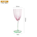 Axyaa Floral European Style Pink & Green Glass Goblet Wine Champagne Flute