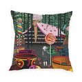 Axyaa Square Landscape Pillowcase for Home Decor - Set of 2