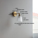 Axyaa Gold LED Crystal Glass Wall Sconce - Modern Nordic Bedroom Balcony Lamp