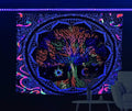 Axyaa Psychedelic Tree of Life Fluorescent Tapestry UV Wall Hanging