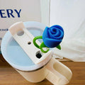 Axyaa Silicone Straw Cover Large Rose Flower Shape Heat-resistant Dust Proof Straw Plug