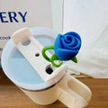 Axyaa Silicone Straw Cover Large Rose Flower Shape Heat-resistant Dust Proof Cup Accessorie