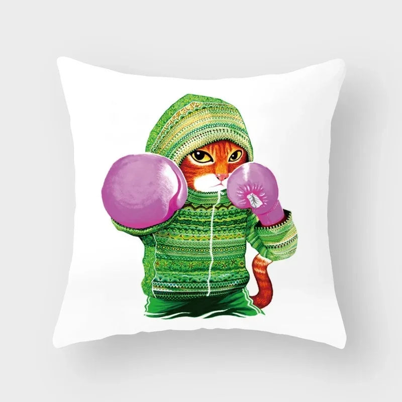 Axyaa Cat Print Pillowcase 45*45cm