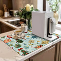 Axyaa Christmas Stars Drying Mat - Non-Slip Absorbent Tableware Placemat