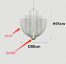 Axyaa Geometric Metal Grid LED Chandelier Pendant Light Iron Designer LOFT Lamp