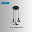 Axyaa Smoke Grey Glass Chandelier - Retro Loft Ceiling Lighting
