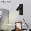 Axyaa Nordic LED Wall Lamp With Switch, USB Bedside Wall Light