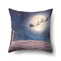 Axyaa Christmas Santa Claus Print Pillow Cover 45X45CM