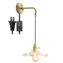Axyaa Amber Glass LED Wall Sconce Indoor Lighting for Living Room Bedroom Bar