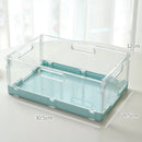 Axyaa Foldable Desk Pet Organizer with Transparent Large Capacity for Cosmetics and Stationery