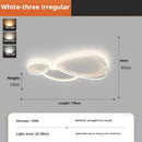 Axyaa LED Ceiling Lamp Acrylic Modern Minimalist Full-Spectrum for Home, Study, Bedroom