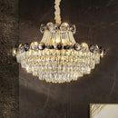 Axyaa Luxe Crystal Chandelier: Modern Elegant Lighting for Living Room, Dining, and Bedroom