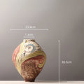 Axyaa Graffiti Vintage Ceramic Vase | Hand-drawn Coarse Pottery Flower Bottle