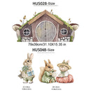 Axyaa Boho Rabbit Mushroom Animals Nursery Wall Decals for Kids' Room