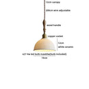 Axyaa White Ceramic Shade LED Pendant Chandelier - Vintage Loft Industrial Hanging Lamp