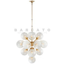 Axyaa Retro French Circle Chandelier for Luxury Living Room Lighting