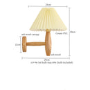 Axyaa Cream PVC LED Wall Lamps - Japanese Walnut Wood Applique Murale