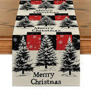 Axyaa Snowflake Christmas Tree Table Runner for Rustic Dining Decor