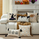 Axyaa Halloween Pumpkin and Funny Pillowcase Cojines - Sofa Throw Pillow Cover