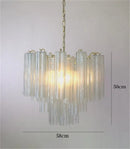 Axyaa Colorized Glass LED Chandelier for Living Room, Kitchen, Bedroom