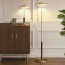 Axyaa Gold Lustre Glass Mushroom Floor Lamp