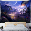 Axyaa Fairy Tale Fantasy Mushroom Tapestry - Boho Kids Room Art Decor
