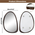 Irregular Industrial Mirror with Black Walnut Frame by Axyaa for Home Décor