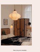 Axyaa Wabi-sabi Retro Pendant Lights: LED E27 Fabric Art Decor for Bedroom, Tea Room & Cafe