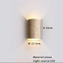 Axyaa Glass Table Lamp LED Desk Nightstand Minimalist Cave Stone Luxury Lighting