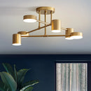 Axyaa Nordic LED Ceiling Light for Bedroom Living Room Study - Modern Wrought Iron Lighting