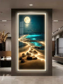 Axyaa Mural Moon Wave Wall Lamp: Creative Home Decor for Living Room and Hallway