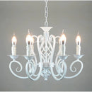 Axyaa Wrought Iron Chandelier E14 Candle Light Vintage Hanging Lamp