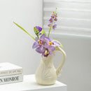 Axyaa Retro Tulip Flower Vase | Porcelain Teapot Relief Design | Home Decoration